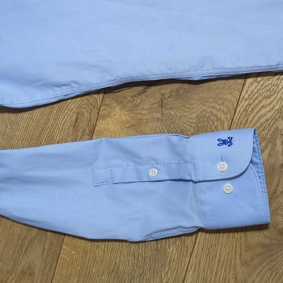 Psycho Bunny By Robert Light Blue Button Up ModernFit Shirt Mens Size 16 32/33 - Picture 2 of 7